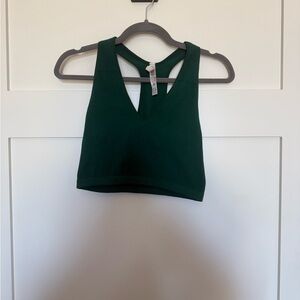 Green Free People Throw Ribbed Cropped Tank Top